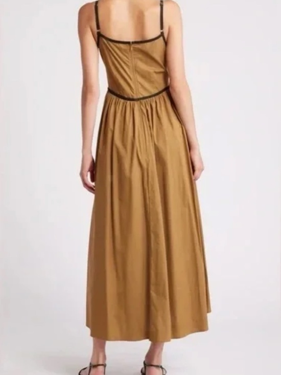 Moon River Tan Midi Sundress - Picture 3 of 4